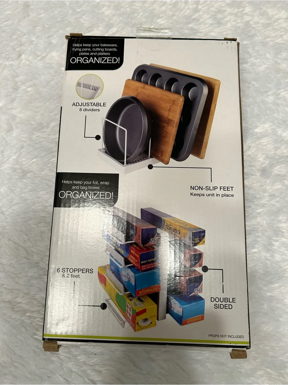Smart Design White Bakeware & Wrap Organizer
